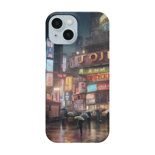 雨のネオン街 Smartphone Case