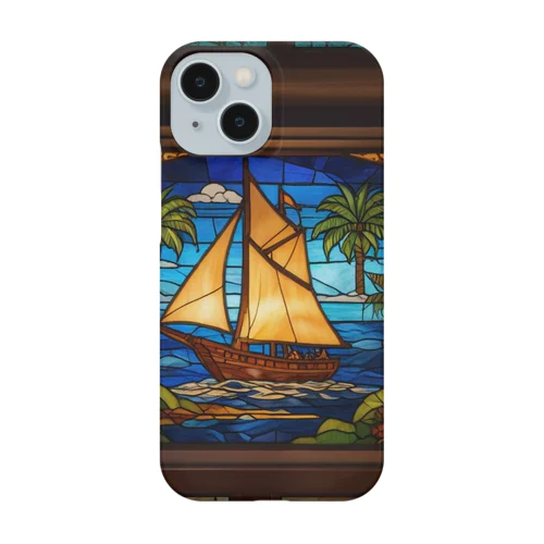 ポリネシアの航海を楽しもう（ステンドグラス付き） Smartphone Case