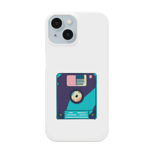 レトロなネオンフロッピー Smartphone Case