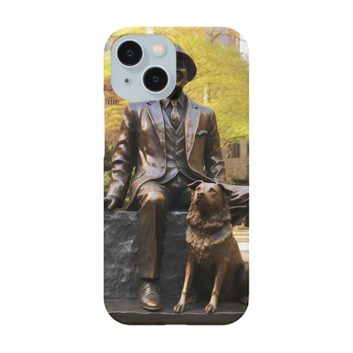 人と犬の銅像　なでしこ1478 Smartphone Case