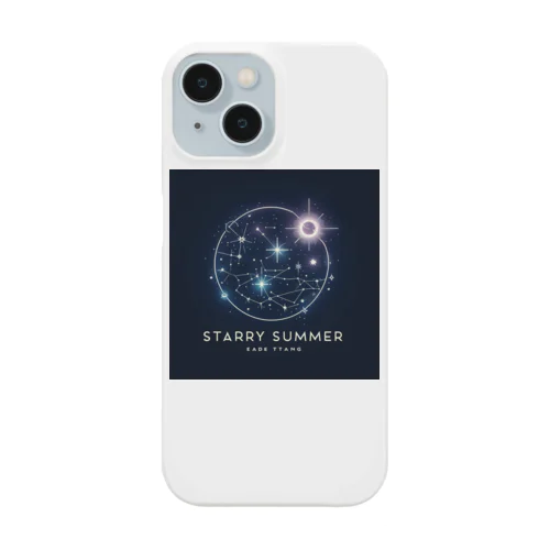 夏の星座 - 夜空を背景に夏の星座をデザインする。 Smartphone Case