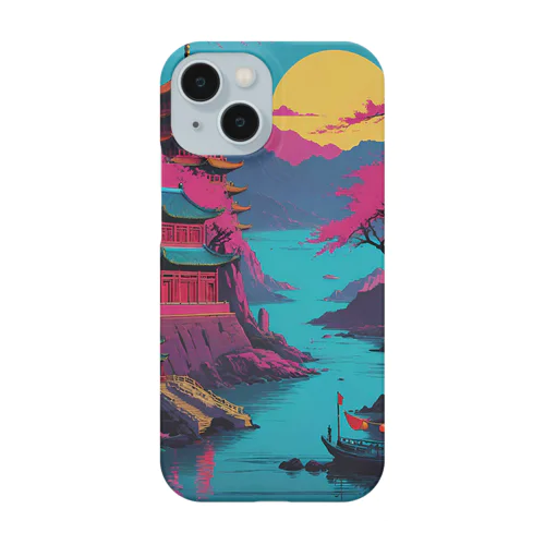 アジア　中国　日本　寺院　月夜　プレゼント Smartphone Case