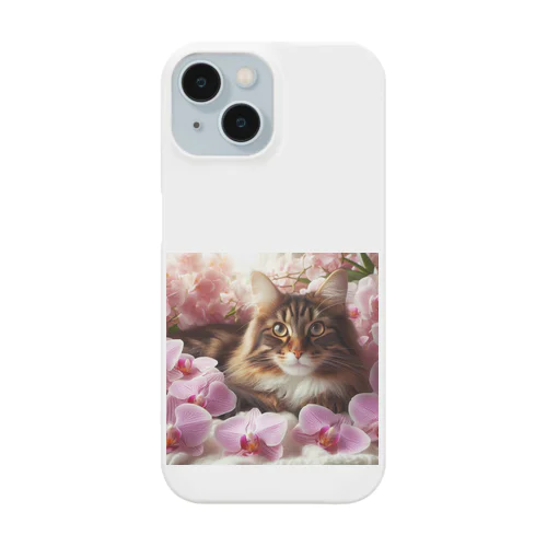 猫と胡蝶蘭 Smartphone Case