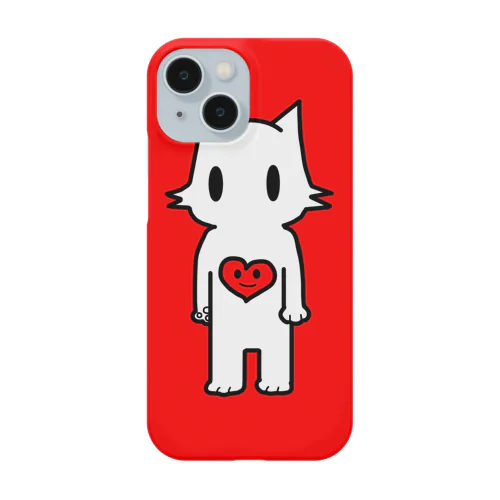 ムヒョウジョウなネコとあるヤボウをいだくココロ(ハート):red Smartphone Case