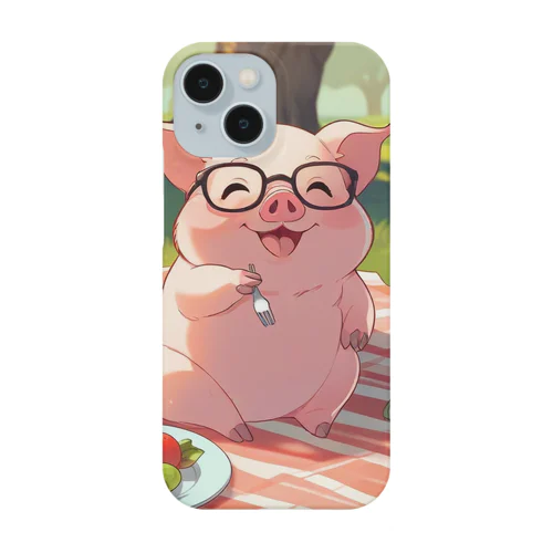 かわいい豚とピクニック Smartphone Case