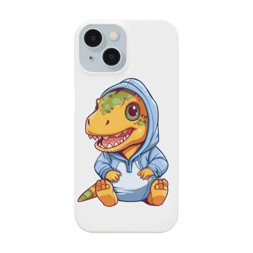 青パーカーを着たティラノサウルス Smartphone Case