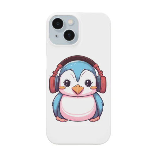 赤いヘッドホンを付けているペンギン Smartphone Case