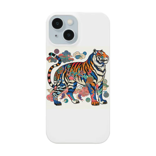 浮世絵風　虎（威風堂々）"Ukiyo-e Style: Majestic Tiger" "浮世绘风格：威风凛凛的虎" スマホケース