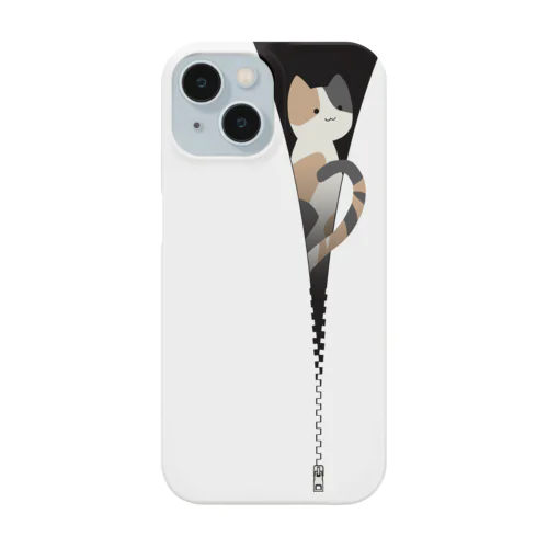 ファスナー猫　三毛猫 Smartphone Case