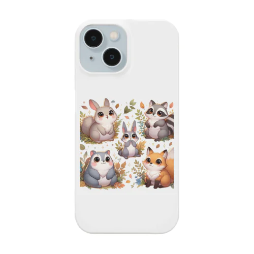 知らない人を見た森の動物たち Smartphone Case