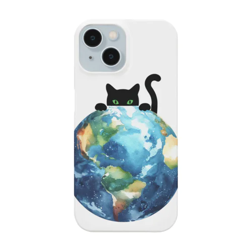 地球と黒猫 Smartphone Case