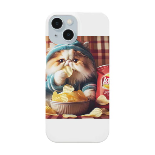 ポテトチップスを食べてる猫 Smartphone Case