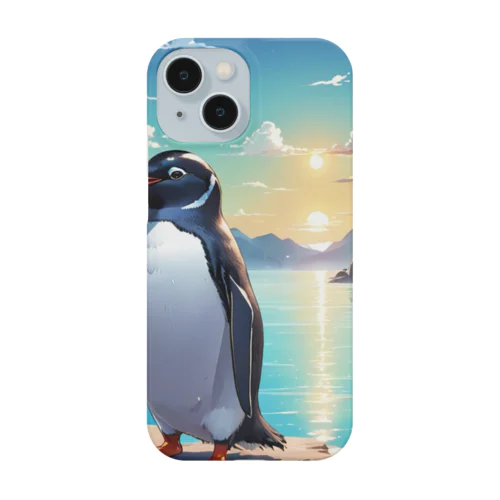 海辺のペンギン画像！ Smartphone Case