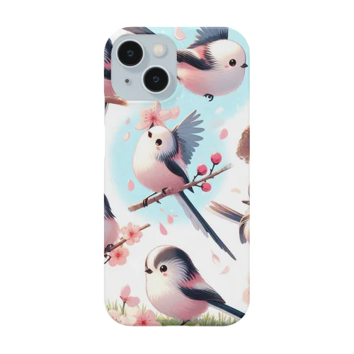 雪の精霊シマエナガのキャラクターグッズ Smartphone Case