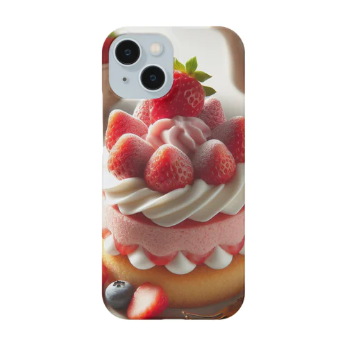 いちごケーキ 丸型 Smartphone Case