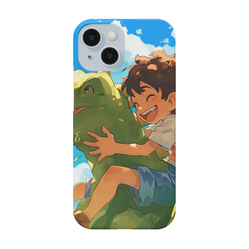 恐竜と少年が楽しく遊ぶ友情　なでしこ1478 Smartphone Case
