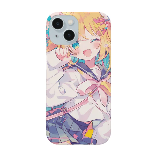 カラフルな猫耳の女の子のキャラクター Smartphone Case