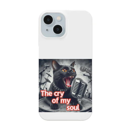 歌を歌う黒猫 Smartphone Case