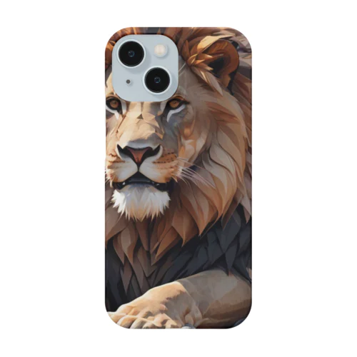 岩場に座るライオンの様子。 Smartphone Case