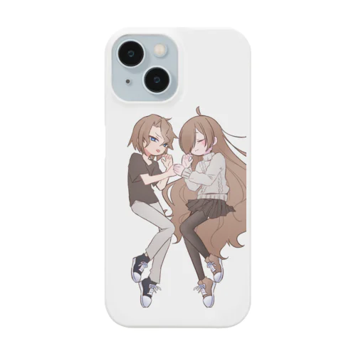 二人寄り添って寝ているカップル Smartphone Case