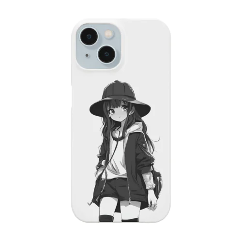 悲しみ美少女モノクロ Smartphone Case