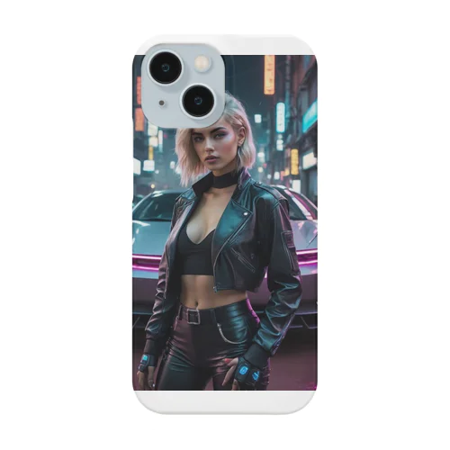 サイバーパンク スポーツカー Lady Smartphone Case