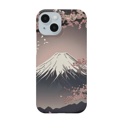 桜と富士山 スマホケース