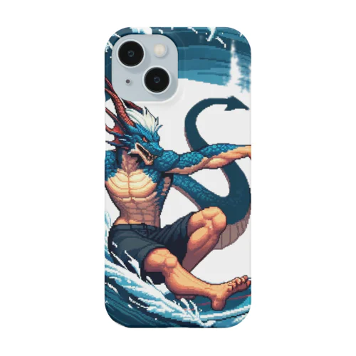 夏だ！ドラゴンもサーフィンだ Smartphone Case