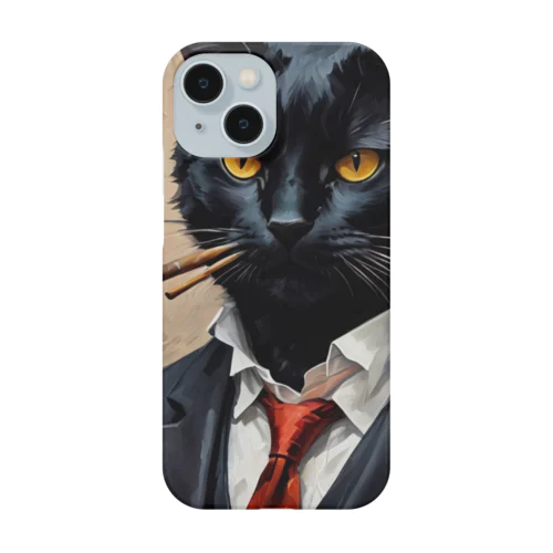 ダンディーな黒猫 Smartphone Case