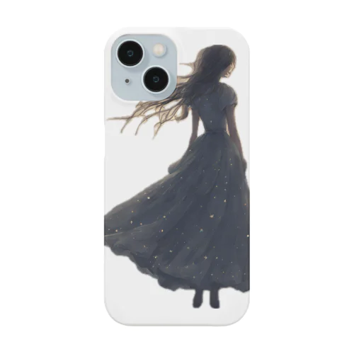 星空の下、泉にたたずむ女性 Smartphone Case