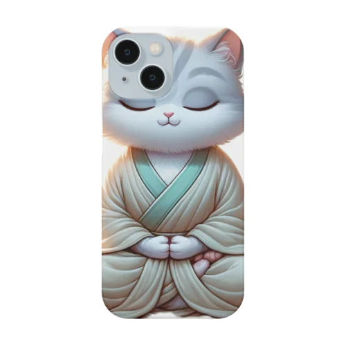 瞑想している猫菩薩 Smartphone Case