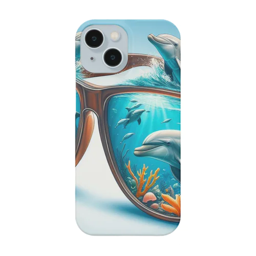 イルカの視界：海の楽園を映すサングラス Smartphone Case