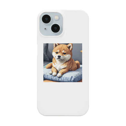 クッションの上でくつろぐ柴犬 Smartphone Case