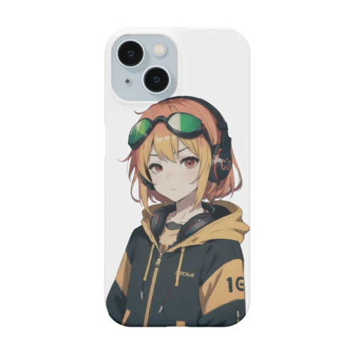  ChatGPT ゴーグルとヘッドフォンの少女 Smartphone Case