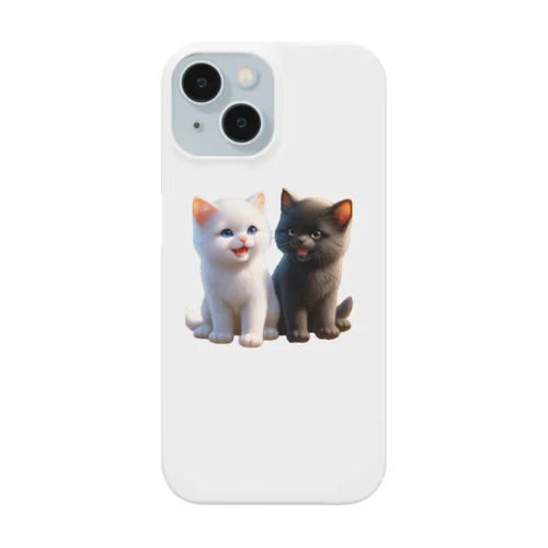 白猫と黒猫の仲良しコンビ🐱 Smartphone Case