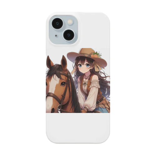 乗馬を楽しむお嬢様 Smartphone Case