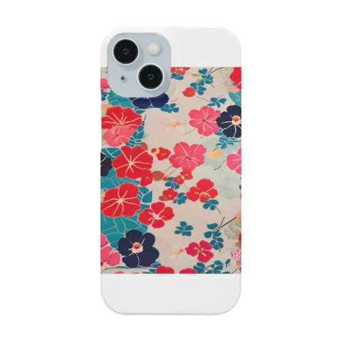 レトロ着物柄　かわいい Smartphone Case