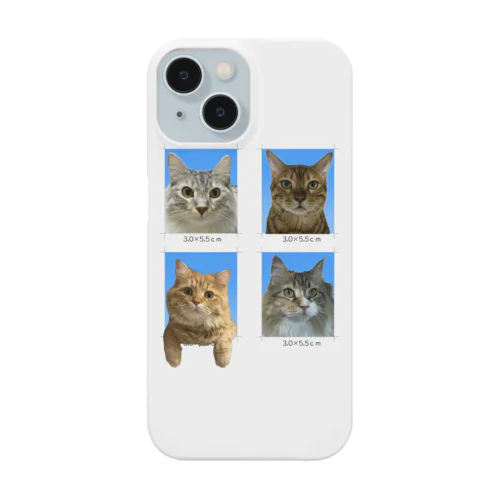 我が猫証明写真グッズ スマホケース