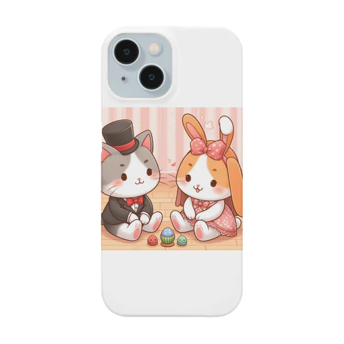 ネコとウサギの戯れ Smartphone Case