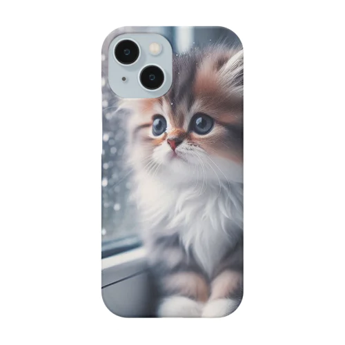 外を見ている子猫 Smartphone Case