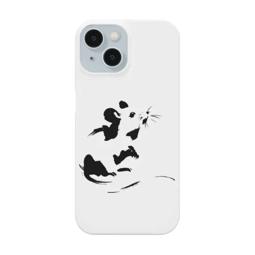 働き者のネズミさん　墨絵風 Smartphone Case