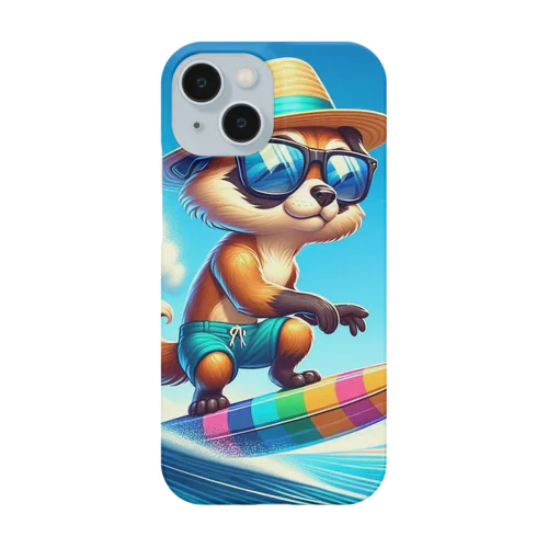 サーフィンアライグマの夏の日 Smartphone Case