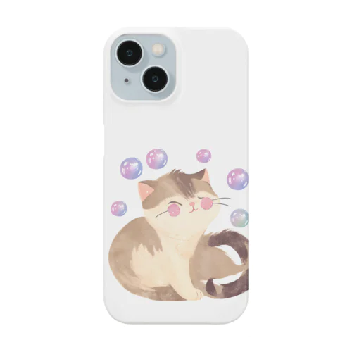 シャボン玉とニャンコ🐈 スマホケース