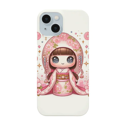 キラキラ花ミックスこけしちゃん Smartphone Case