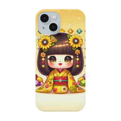 キラキラ花ミックスこけしちゃん Smartphone Case