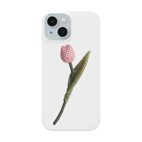 チューリップ・ギンガムチェック赤 iPhone Smartphone Case