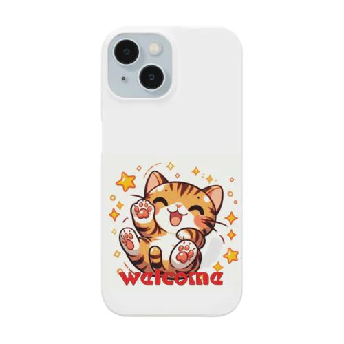 楽しく笑う肉球の猫ちゃん Smartphone Case