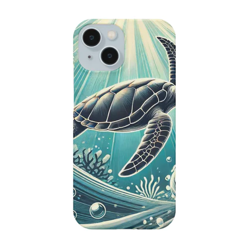 ウミガメと水流 Smartphone Case