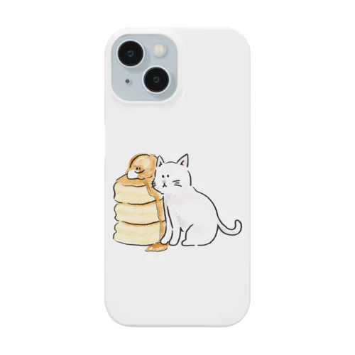 猫とパンケーキ　メイプルバター スマホケース