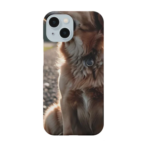 日の影に隠れる犬 dog sunshin opposite Smartphone Case